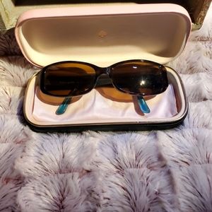 Kate Spade Paxton 2 Polarized Havana/Turquoise Soft Rectangle Sunglasses (5)